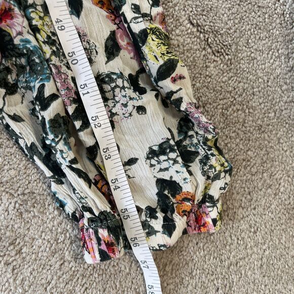 Free People Jumpsuit Womens Large Sierra Floral Print Boho Belted Pockets NWT - Picture 9 of 10